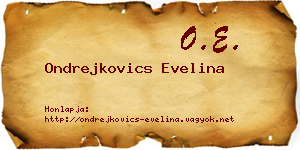 Ondrejkovics Evelina névjegykártya